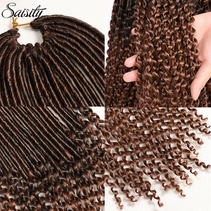 Belleshow venta al por mayor 18 pulgadas ganchillo extensiones de cabello Afro trenzas para mujer diosa de locs - Product Image 4