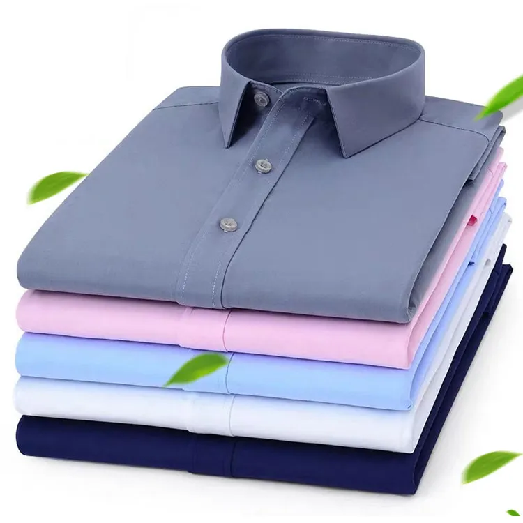 Kemeja-Camisas De Vestir personalizadas para hombres, camisa De trabajo mecánico De manga larga, elástica, oxford, 2023