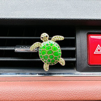 Mignon Tortue De Voiture Vent Clip Désodorisant En Alliage Rétro Design Diffuseurs D'arôme Rechargeable De Voiture désodorisant