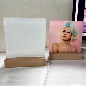 Marco DE FOTOS acrílico para sublimación iluminado Hoja acrílica de sublimación personalizada Base de luz LED de madera - Product Image 1