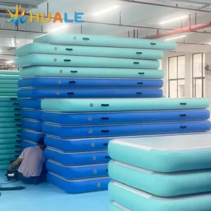 Factory Price Big Size 2m 10m 12m Gymnastics Airtrack Yoga Inflatable Airmat Mattrack Tumbled Track Air Floor With Air Blower