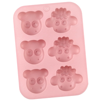 Moule à gâteau en silicone antiadhésif 6 cavités en forme de mouton et de vache, écologique, pour la fabrication de résine, de savon et de poudings DIY – Collection Baking Factory