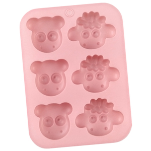 Moule en silicone 6 cavités en forme de mouton et de vache pour pâtisserie, bougies, savons, gâteaux, poudings et résine DIY - Product Image 4