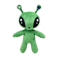 Peluches Alien Vertes Kawaii AFTONSPARV 15/34CM, Jouets en Peluche Mignons et Doux, Poupées de Dessins Animés Anime Unisexe 14+ pour Anniversaire d'Enfant Noël