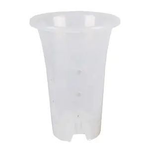 Wholesale Supplier Cheap Outdoor Small Large Size Plant Clear Plastic Planter Flower Pots For Plants Outdoor