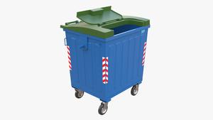 Contenedor de Basura de Plástico HDPE Galvanizado de Diseño Nuevo para Exteriores, Marca BDB, Modelo Ecológico BDB.121100-P, 770/1100 Litros - Product Image 4