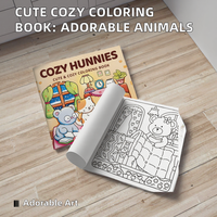 Impresión de Libros para Colorear Personalizados Directo de Fábrica con Encuadernación Perfecta, Libro de Actividades de Animales Adorables para Tiendas de Regalos y Educación