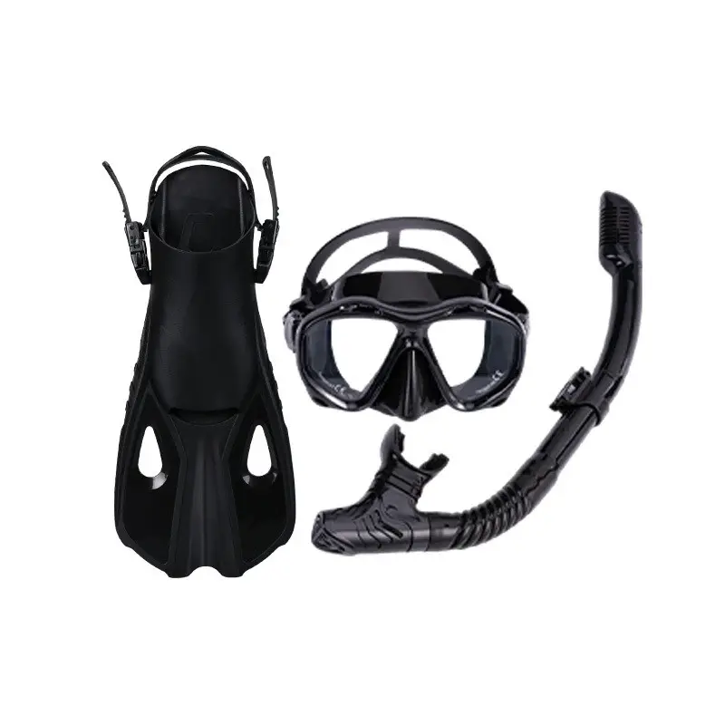 Melhor Preço Anti-Fog Mergulho Natação Silicone Comfort Snorkeling Gear Scuba Mask Fin Snorkel Set