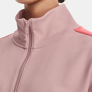 Women's <b>Pink</b> Two Piece <b>Tracksuit</b> Set Full Sleeve Fleece Sporty Style With Side Stripe Regular Fit All Seasons Wear - Product Image 2