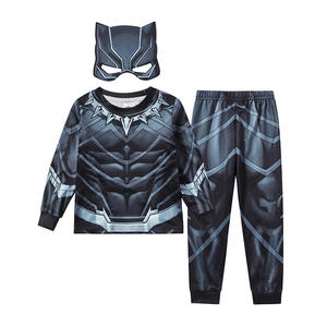 En stock, <span class=keywords><strong>costume</strong></span> de Noël pour tout-petit, panthère noire, ensemble avec pantalon, manches longues et masque pour les rassemblements de super-héros - Product Image 4