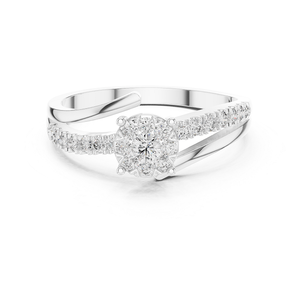 Anillo de Diamantes Plateado, Joyería Elegante y Brillante para Mujer, Ideal para Bodas, Compromisos, Fiestas y Regalos - Product Image 4