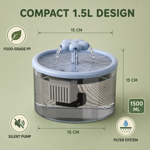 Cross-border Simple PP <strong>Cat</strong> Water Fountain Filtration Live-Water Circulation USB Powered National Standard <strong>Plug</strong> Smart Automatic - Product Image 3