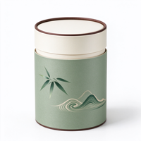 Boîte cadeau pour thé personnalisée, cylindrique, coulissante, en papier rigide décoratif avec doublure intérieure en EVA