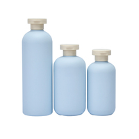 Vente en gros de flacons en plastique HDPE Soft Touch de 200 ml, 260 ml, 300 ml, 400 ml, 500 ml, vert et rose, pour shampooing, lotion, savon liquide