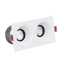 Plafonnier encastré à LED simple/double, 24W, 7W, anti-éblouissement, COB, luminaire d'intérieur