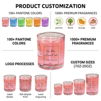 Bougies Artisanales en Cire de Soja Mignon Motif Floral Parfum Jasmin Coffret Cadeau Personnalisé Mariage Anniversaire pour Vente en Gros pour Noël
