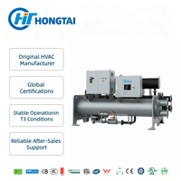 Midea Best Seller R134a 90-550RT High COP SKF Bearing Water Cooled Screw Chiller untuk Pendinginan Pusat Data