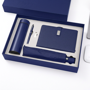 ชุดของขวัญวีไอพีสำหรับองค์กร <span class=keywords><strong>4</strong></span> in 1 ประกอบด้วยสมุดบันทึกปกหนังแบบถอดเปลี่ยนได้ สมุดโน้ตแบบสันเกลียว แก้วน้ำสุญญากาศ ร่ม และปากกา สำหรับโปรโมทแบรนด์ธุรกิจ - Product Image 2