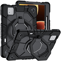 Funda Protectora Resistente a Golpes para Tablet Xiaomi Pad 8 Pro, con Anillo Giratorio de 360 Grados, Soporte y Correa para el Hombro