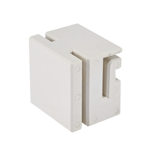 Porte-bloc en plastique nylon noir et blanc pour porte coulissante - Product Image 2