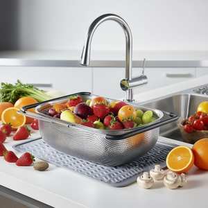 Passoire à légumes professionnelle de luxe en acier inoxydable, grand égouttoir pour évier, passoire à fruits - Product Image 3