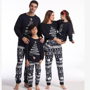 Pijamas de Inverno Unissex de Manga Longa em Algodão para Família Conjunto de Pijamas de Natal - Product Image 4