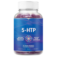 Gummies 5-HTP naturelles, complément 5-HTP avec calcium, L-tryptophane, gommes à mâcher pour soulager le stress, gommes L-théanine, gommes 5-HTP