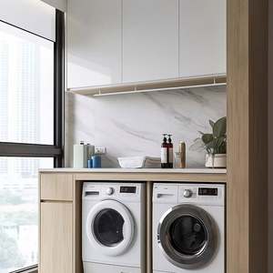 Mueble de Lavandería Moderno de Madera Personalizado para Baño, Elegante para Lavar Ropa y Agregar Estilo a tu Espacio - Product Image 1