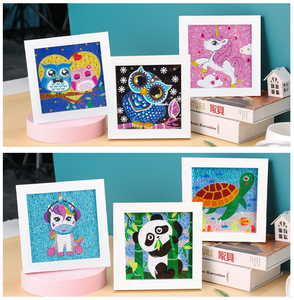 7 "Kits de <span class=keywords><strong>peinture</strong></span> <span class=keywords><strong>diamant</strong></span> <span class=keywords><strong>chien</strong></span> dessin animé avec cadre en bois encadré Mini Kit d'art <span class=keywords><strong>diamant</strong></span> <span class=keywords><strong>peinture</strong></span> d'art cristal - Product Image 3