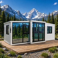 Maison préfabriquée modulaire pliable de haute qualité de 20, 30 ou 40 pieds, 2-3 chambres, maison mobile extensible, villa-conteneur, appartement