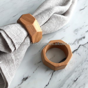 Juego de servilleteros de madera hechos a mano para decoración rústica de mesa de comedor, perfecto para bodas, fiestas, eventos, reuniones, cenas - Product Image 1