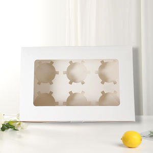 <span class=keywords><strong>Caja</strong></span> de Cartón <span class=keywords><strong>para</strong></span> Pastelería y Repostería al Por Mayor con Ventana Transparente <span class=keywords><strong>para</strong></span> Pasteles, <span class=keywords><strong>Cupcakes</strong></span>, Donas y Alimentos - Product Image 5