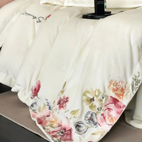 Ensembles de literie brodés en molleton de luxe Nouveaux modèles Housse de couette Taille King Size Marché saoudien