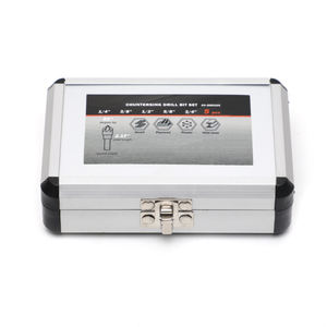 Jeu de 5 fraises à chanfreiner HSS4241 de 1/4'', 3/8'', 1/2'', 5/8'', 3/4'' à 82 degrés avec étui en aluminium - Product Image 5