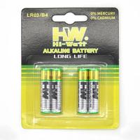 Grosir merek HW baterai Alkaline ramah lingkungan AAA LR03 AA LR6 1.5V paket kartu Blister bersertifikat CE RoHS