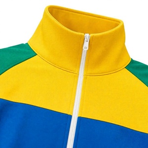 Chándal Deportivo para Hombre con Bloques de Color, Cierre de Cremallera, Estilo Deportivo, Azul, Amarillo, Verde, Material de Poliéster, Ropa de Primavera - Product Image 3