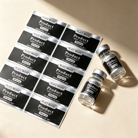 Autocollants personnalisés en vinyle imperméable pour petites bouteilles, finition brillante ou mate argentée, code-barres personnalisé, estampage à chaud argenté, artisanat, 3ml/10ml/30ml