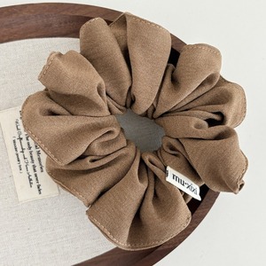 Nouveau gros Vintage français couleur crème grands chouchous cheveux <span class=keywords><strong>cravate</strong></span> pour femmes dames à la mode intestin coiffure corde bijoux cadeau - Product Image 3