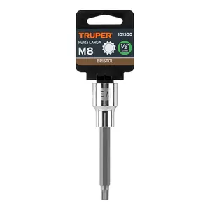 BOX 6 M8 Douille à pointe longue Bristol, entraînement 1/2 pouce, TRUPER - Product Image 4