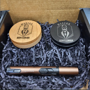 Set de Regalo para <span class=keywords><strong>Caballero</strong></span> Moderno 2023, Kit de Ahumador para Cócteles de Whisky con Virutas de Madera de Nogal Americano, Antorcha, Accesorios de Barra de Acero Inoxidable, Ecológico - Product Image 1