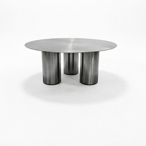 Mesa de Centro Moderna con Base de Esfera de Mármol, Estructura de Acero, Tapa de Vidrio Templado, Plegable, Mueble Decorativo para Sala de Estar - Product Image 1