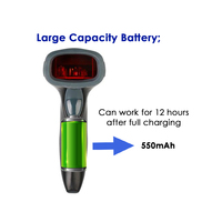Escáner de Código de Barras Inalámbrico Láser 1D Jingxin Comercial de 550 mAh, Económico y Portátil