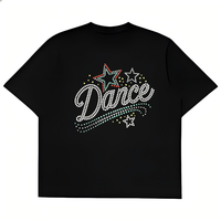Transferts de strass personnalisés, motifs de danse en strass, transferts thermiques pour t-shirts