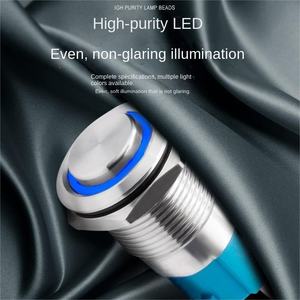 Interruptor de Botón de Acero Inoxidable de 16 mm, 5-10A, 250V, Reinicio Automático en 1 Minuto, 4 Pines, IP65, Interruptor de Botón Metálico - Product Image 5