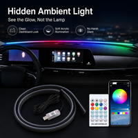 Lumière ambiante universelle pour console centrale de voiture 12V, étanche, avec LED contrôlées par application, puissance nominale 3-5W, bande lumineuse intérieure