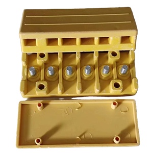 Yellow <b>Box</b> 6-Pin Plastic Cable Connectors Open Body Junction <b>Box</b> for Tricycle Spare Parts - Product Image 1