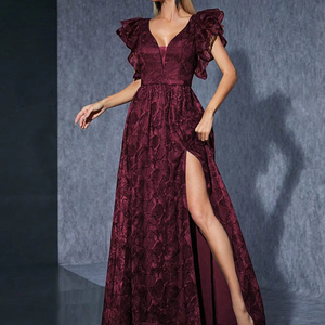 <span class=keywords><strong>Abiti</strong></span> <span class=keywords><strong>da</strong></span> notte di alta qualità per le donne eleganti <span class=keywords><strong>abbigliamento</strong></span> donna nuova <span class=keywords><strong>abbigliamento</strong></span> all'ingrosso claret <span class=keywords><strong>cerimonia</strong></span> abito - Product Image 2