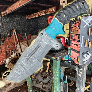 Couteau à lame fixe en acier Damas personnalisé, pointe tombante, bois |   Chasse en plein air OEM |   Fournisseur en gros d'usine, fournisseur B2B en vrac, couteaux AR - Product Image 3