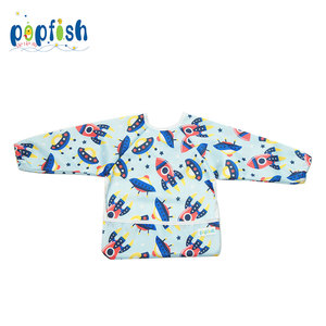 Offre Spéciale Bébé Tablier À Manches Unisexe Toddler Infantile Imperméable <span class=keywords><strong>Blouse</strong></span> Manche Bavoirs - Product Image 1