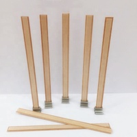 Sumbu Lilin Kayu 2 Lapis 13*150 mm / Sumbu Lilin Kayu Ganda / Sumbu Lilin Kayu Ganda untuk Lilin Kedelai DIY